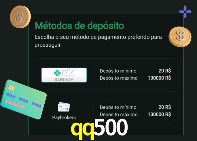 O cassino qq500 oferece uma grande variedade de métodos de pagamento